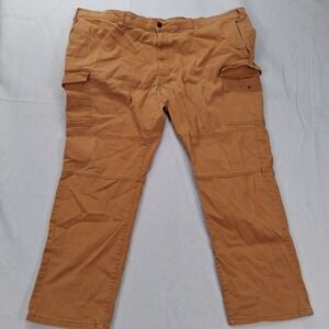 True Nation Cargo Pants Mens 48/30 Athletic Fit Burnt Orange Utility EUC